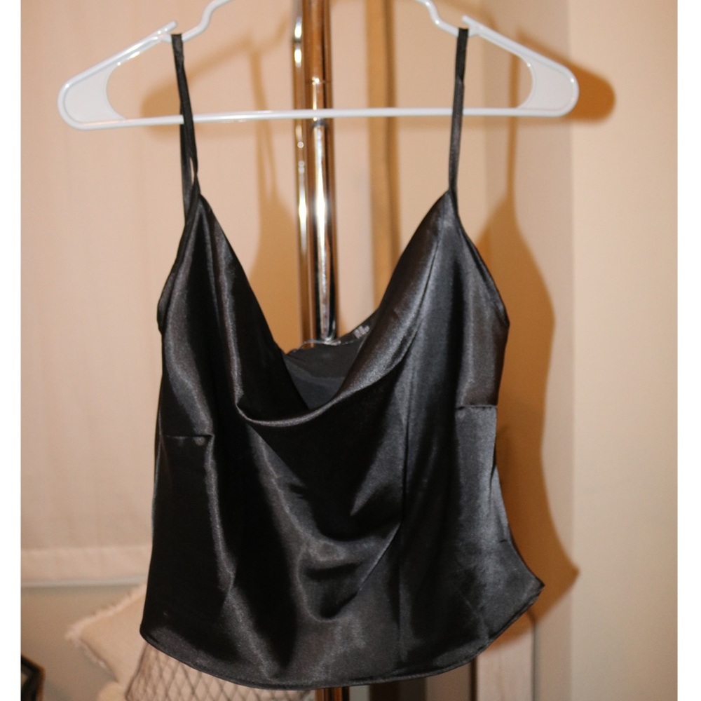 Boohoo Satin Cowl Neck Camisole Top